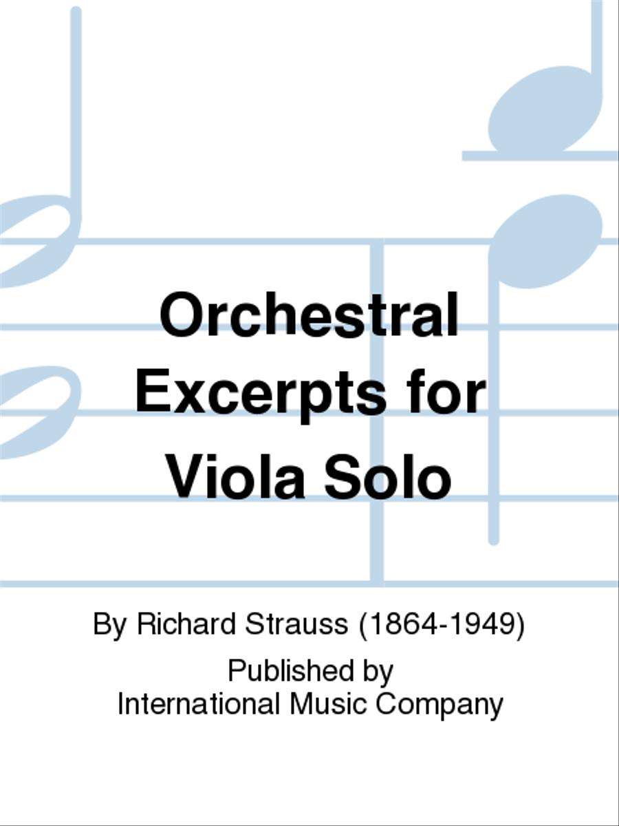 Orchestral Excerpts for Viola Solo Viola Solo scores gallery preview page 1