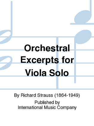 Orchestral Excerpts for Viola Solo