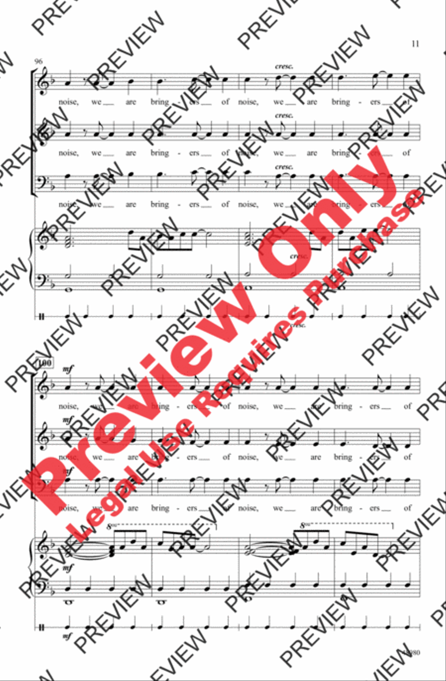 Bringers of Noise 3-Part scores gallery preview page 11