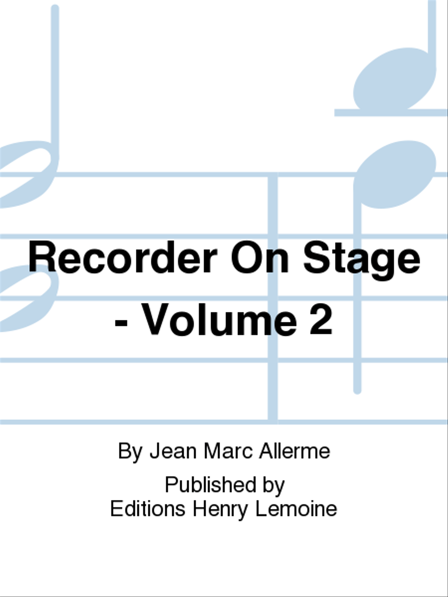 Recorder on stage - Volume 2 Recorder scores gallery preview page 1