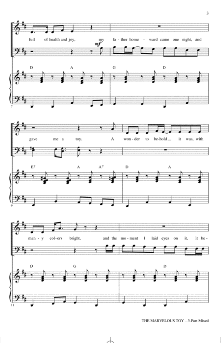 The Marvelous Toy (arr. Alan Billingsley) 3-Part scores gallery preview page 2