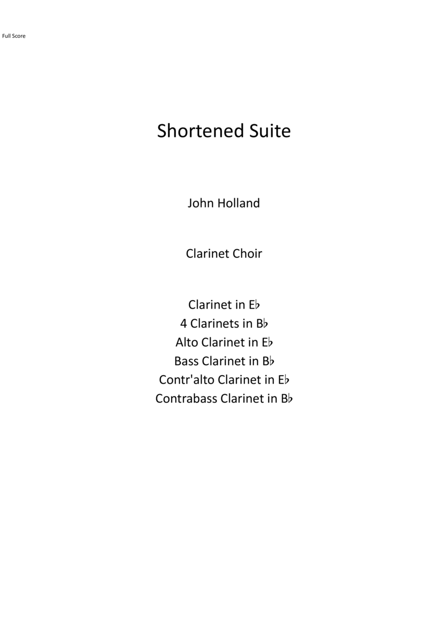 Shortened Suite Set of Parts scores gallery preview page 1