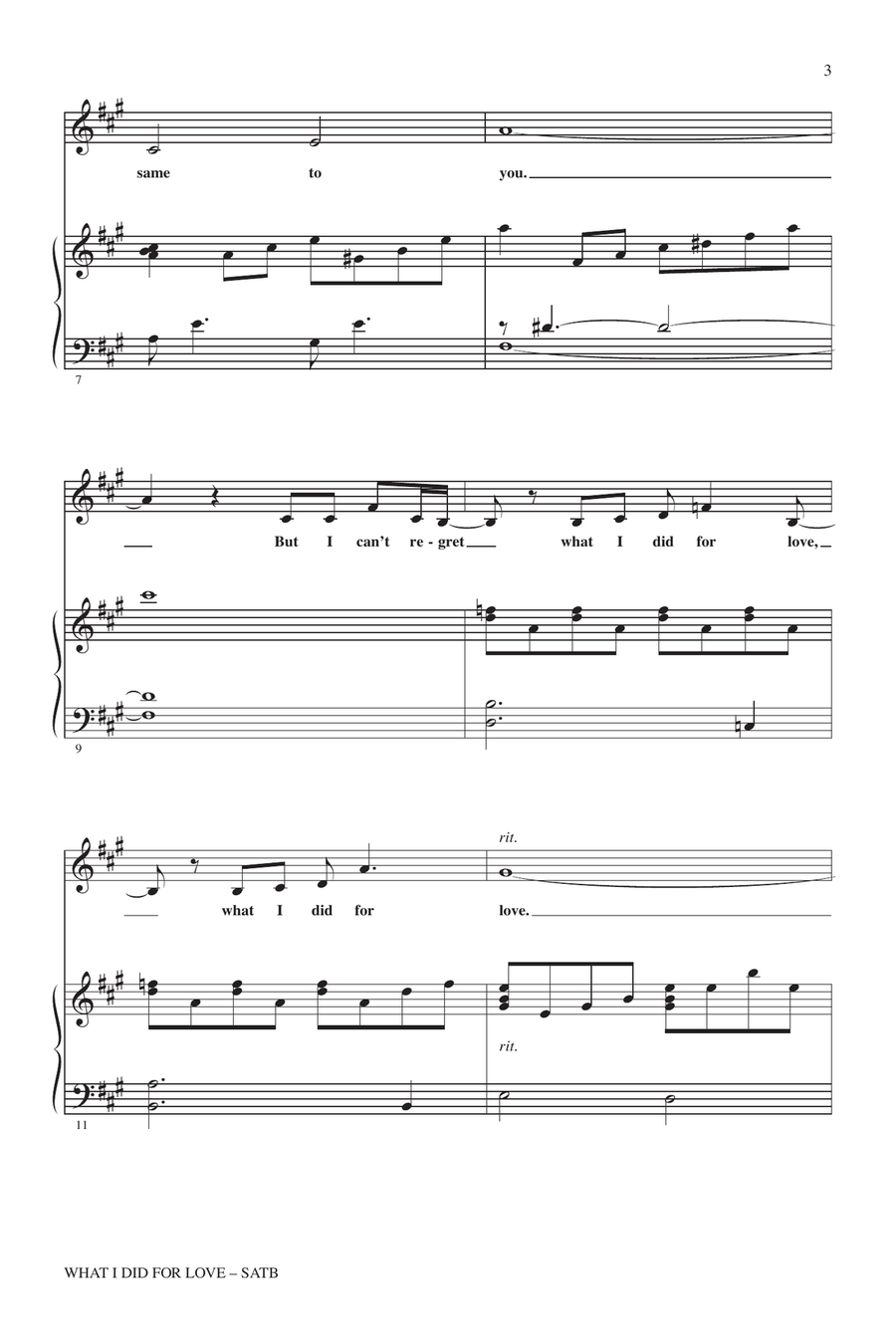What I Did For Love (from A Chorus Line) (arr. Audrey Snyder) 4-Part scores gallery preview page 2