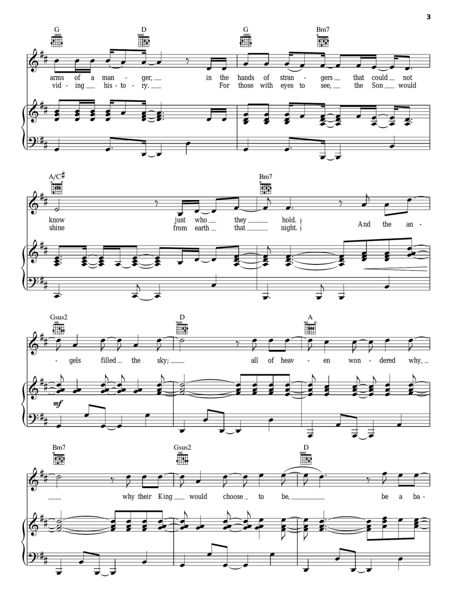 Born To Die Piano, Vocal, Guitar scores gallery preview page 3