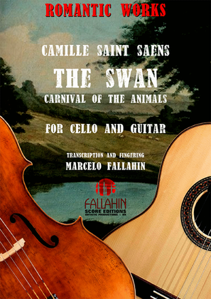 Book cover for THE SWAN - CAMILLE SAINT SAENS - FOR CELLO AND GUITAR