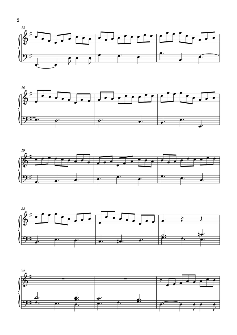 Bach - Jesus bleibet meine Freude for Piano Solo Easy Piano scores gallery preview page 2