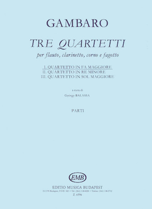 Book cover for Quartet in F for Flute, Clarinet, Horn, Bassoon
