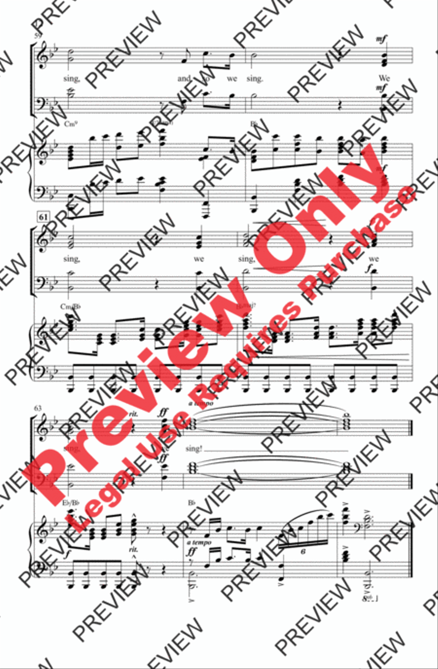 And So We Sing 4-Part scores gallery preview page 12