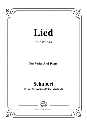Schubert-Lied(Mutter geht durch ihre Kammern),D.373,in e minor,for Voice&Piano