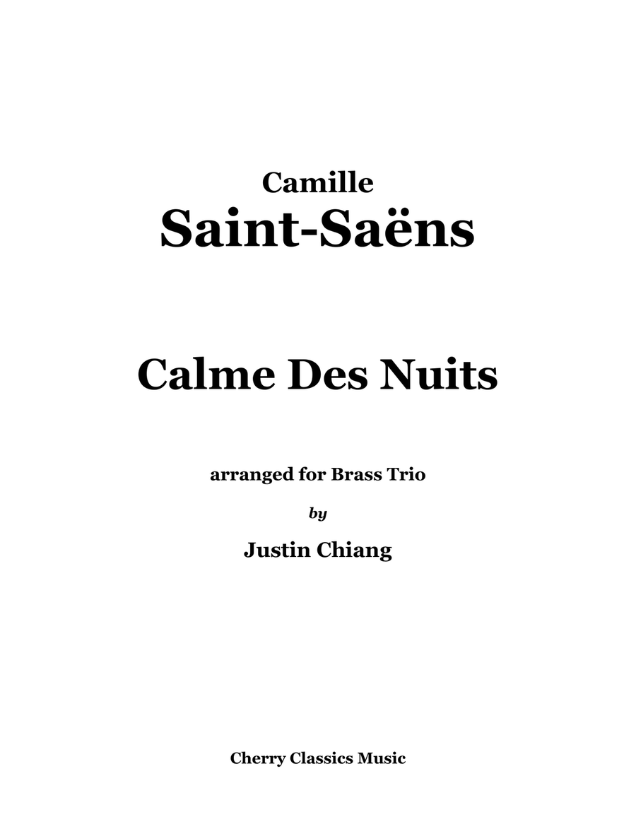 Calme des Nuits for Brass Trio Brass Trio scores gallery preview page 1