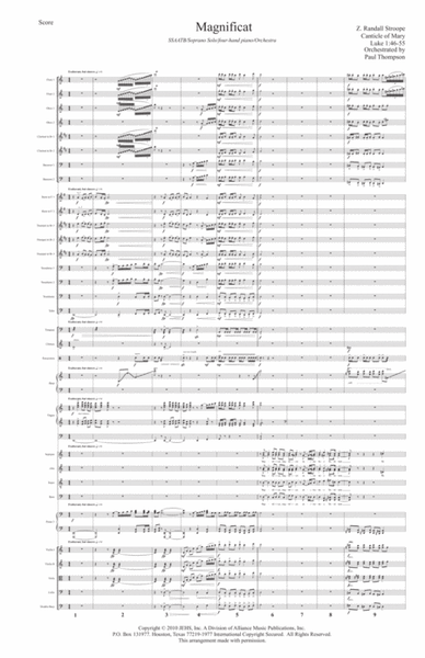 Magnificat (orchestral score and parts)