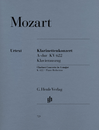 Book cover for Clarinet Concerto in A Major, K. 622