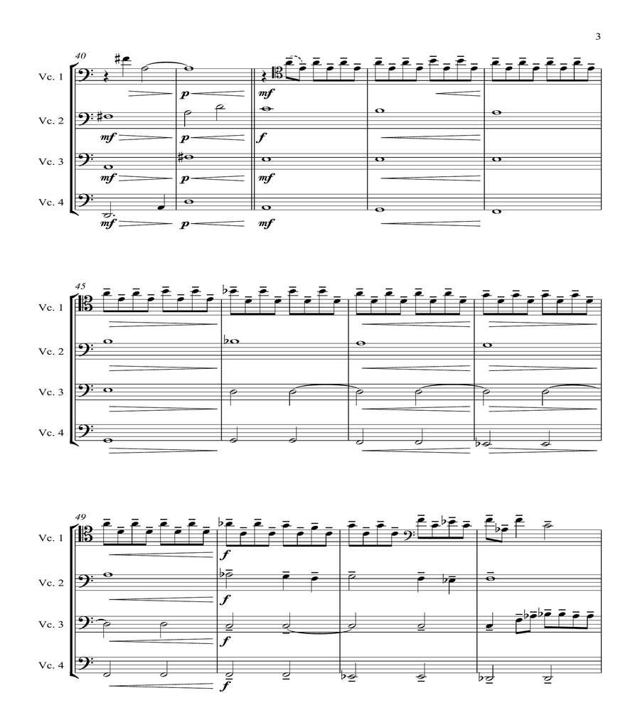 Koral & Vocalise for cello quartet image number null