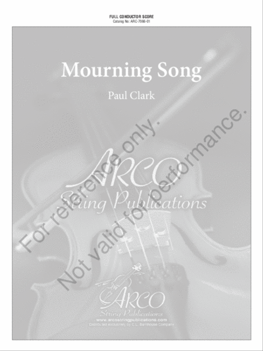 Mourning Song String Orchestra scores gallery preview page 2