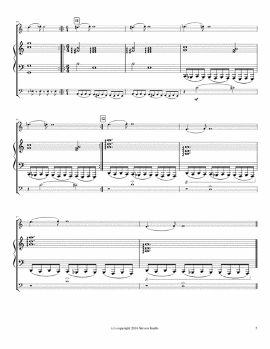 Minimalist Piece No. 41 for Piano Trio Piano Trio scores gallery preview page 5