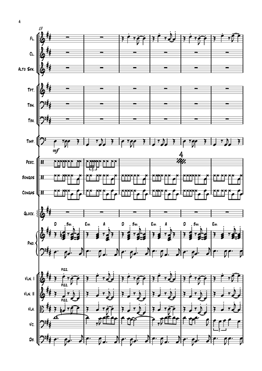 Perfidia Perfidia Full Orchestra scores gallery preview page 4