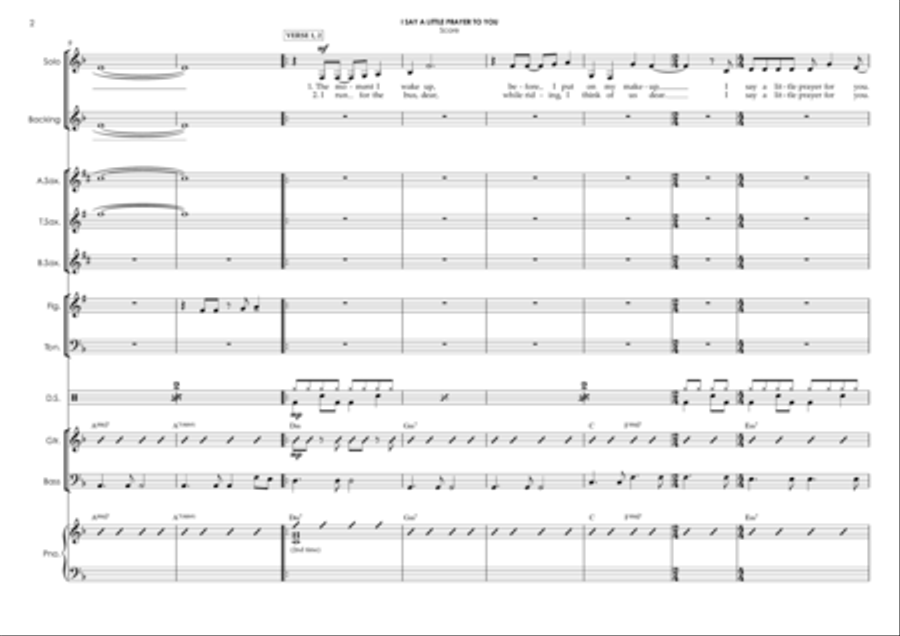 I Say A Little Prayer - Score Only Jazz Ensemble scores gallery preview page 5