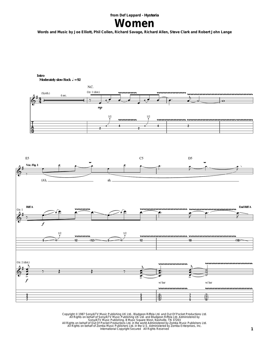 Women Acoustic Guitar scores gallery preview page 1