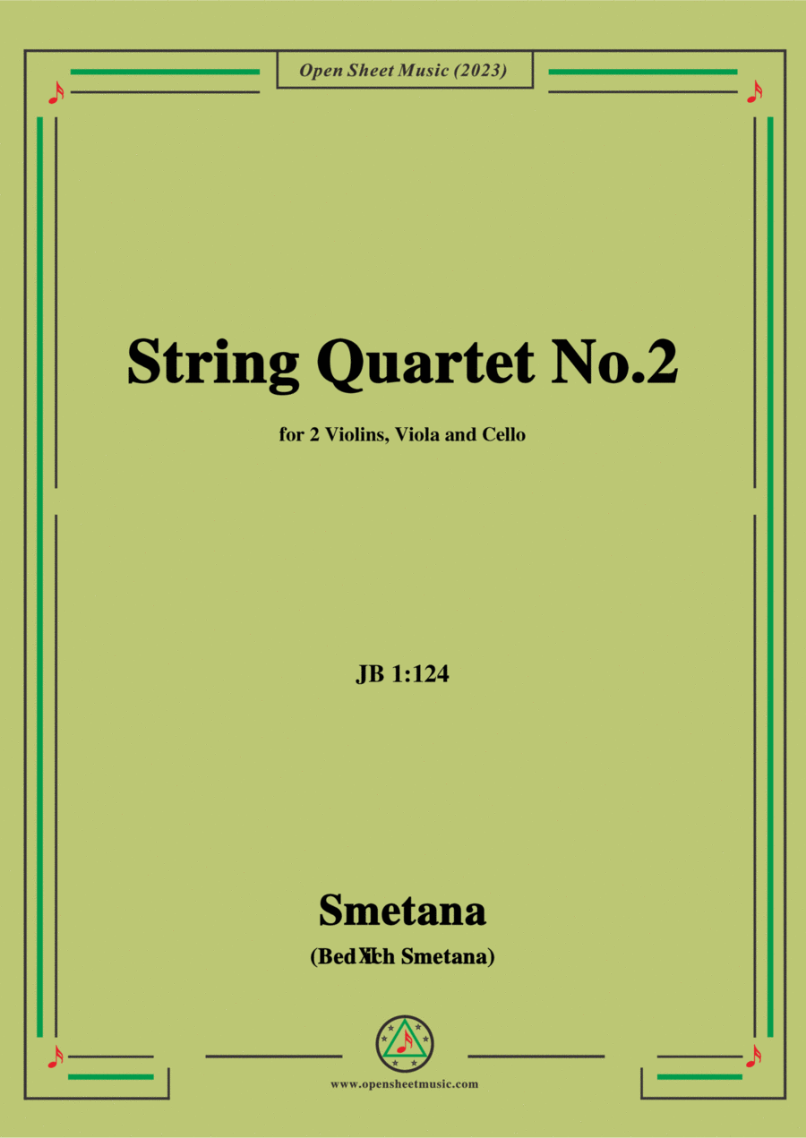 Smetana-String Quartet No.2,JB 1:124 String Quartet scores gallery preview page 1