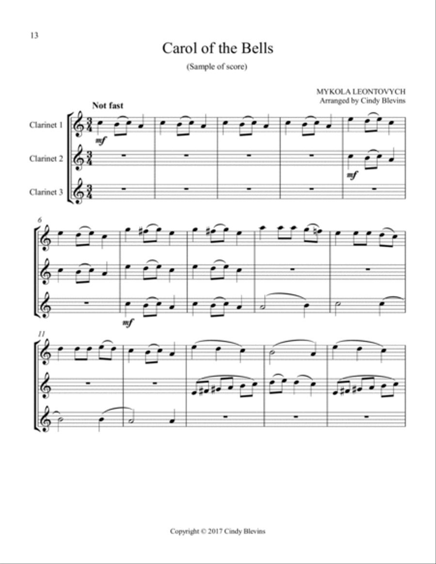 Clarinet Trios for Christmas, Vol. I Clarinet Trio scores gallery preview page 2