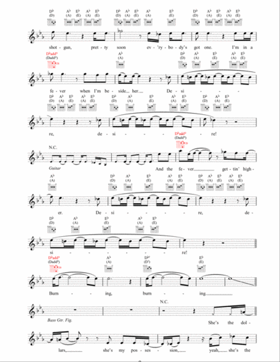 Desire Desire Piano scores gallery preview page 2