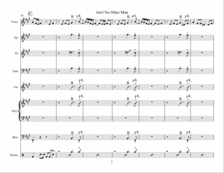 Ain't No Other Man Ain't No Other Man Small Ensemble scores gallery preview page 5