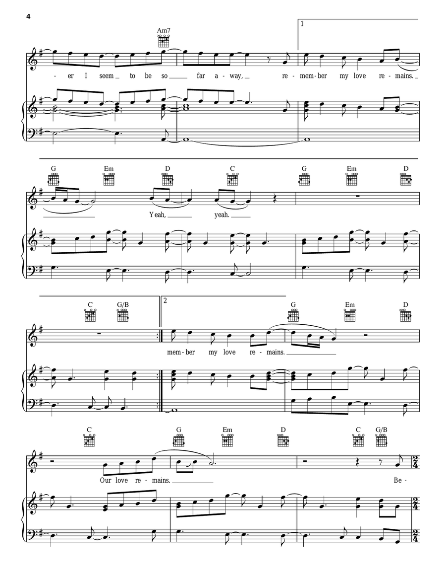 My Love Remains Acoustic Guitar scores gallery preview page 4