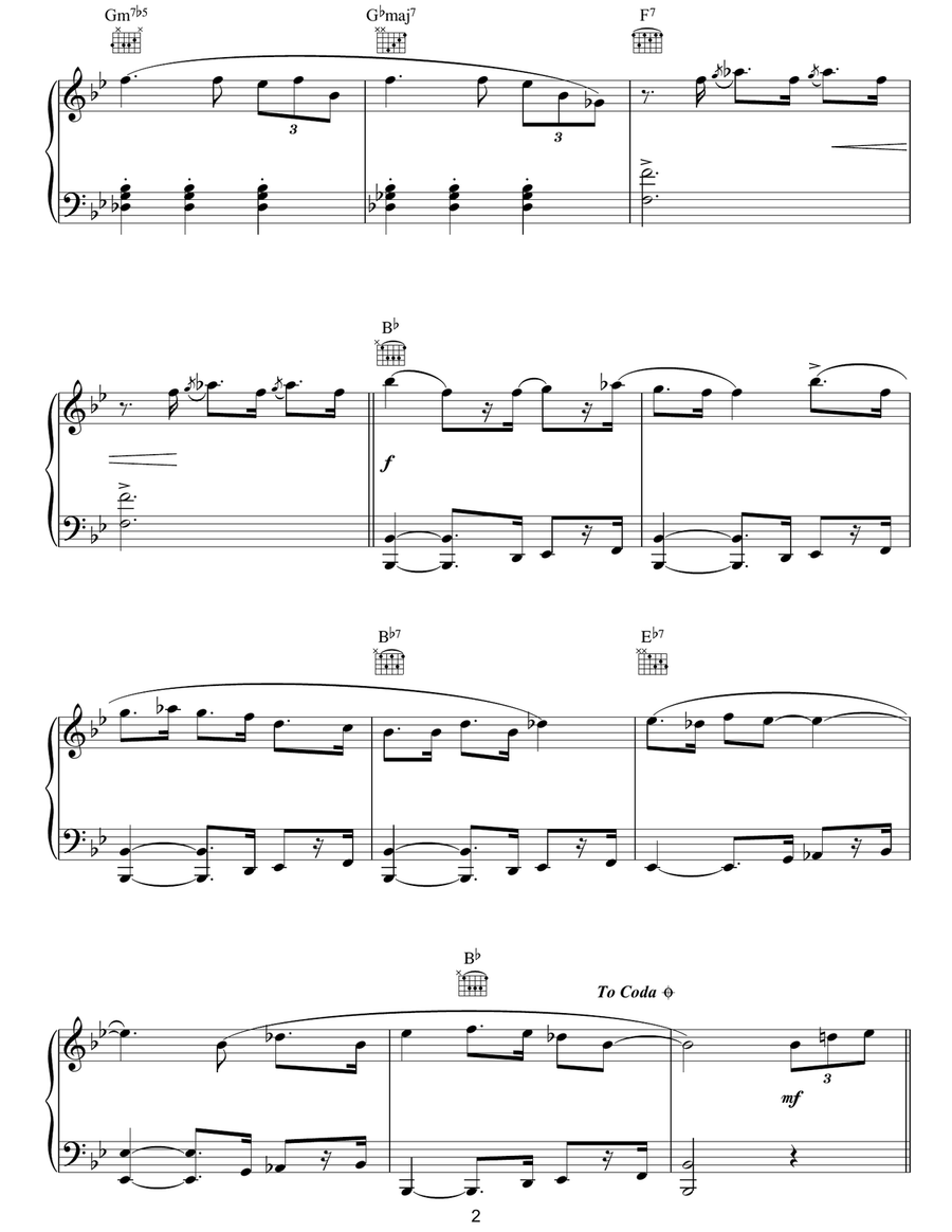 African Waltz Piano Solo scores gallery preview page 2