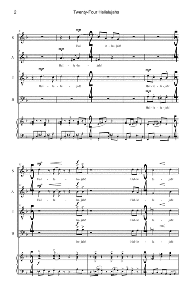 Twenty-Four Hallelujahs (SATB with piano) image number null