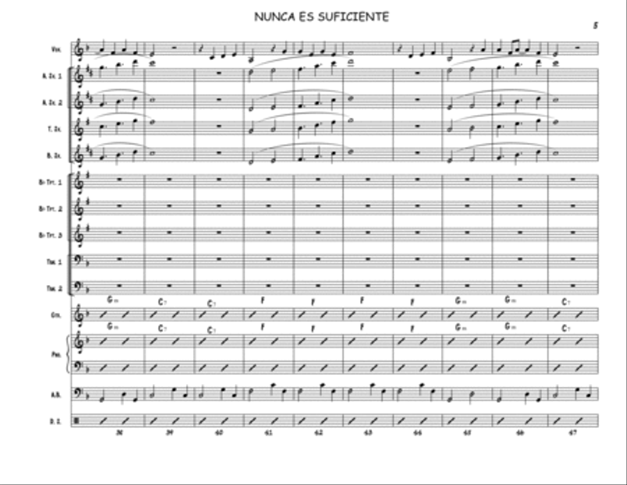 NUNCA ES SUFICIENTE Jazz Ensemble scores gallery preview page 6