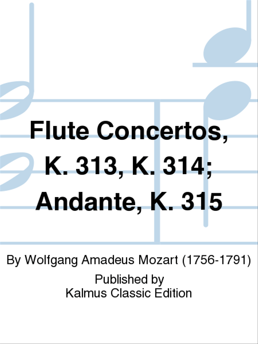 Flute Concertos, K. 313, K. 314; Andante, K. 315 Full Orchestra scores gallery preview page 1