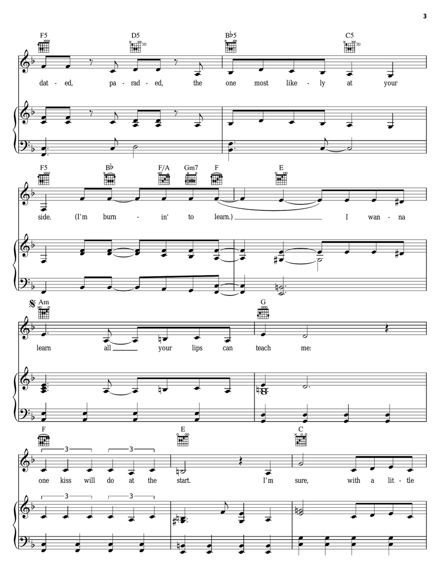 Teacher's Pet Piano, Vocal, Guitar scores gallery preview page 3