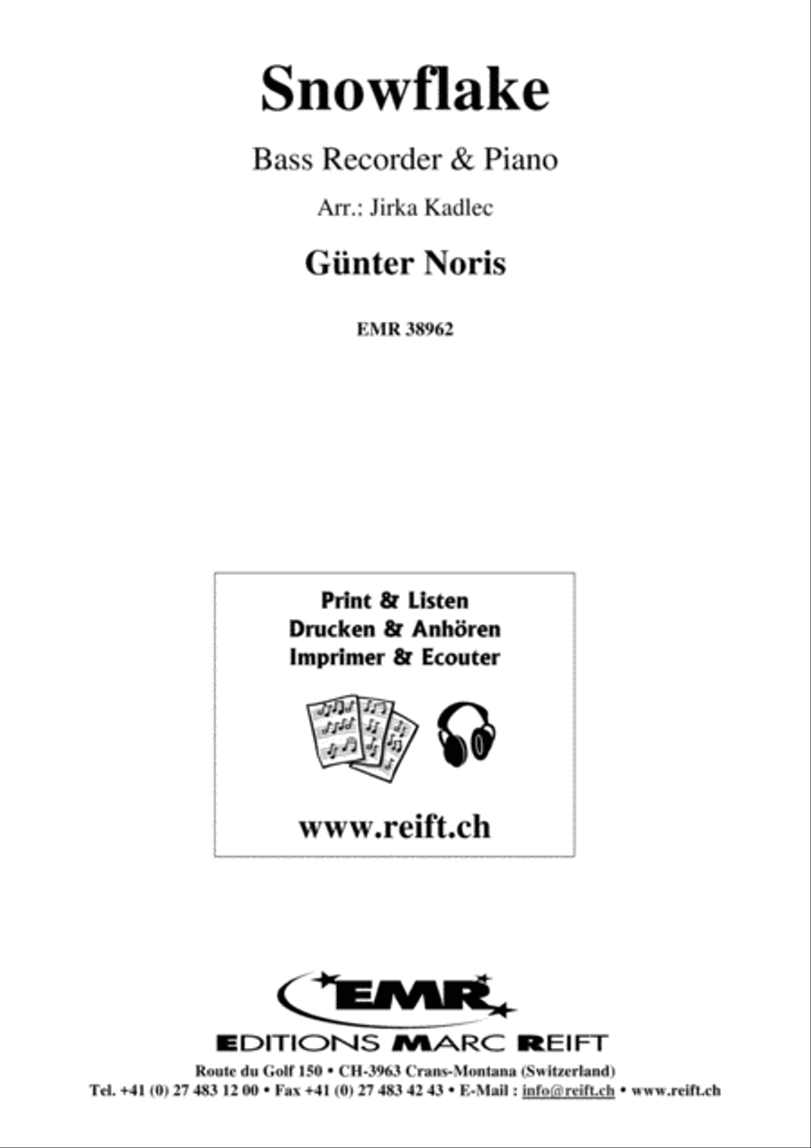 Snowflake Bass Recorder scores gallery preview page 1