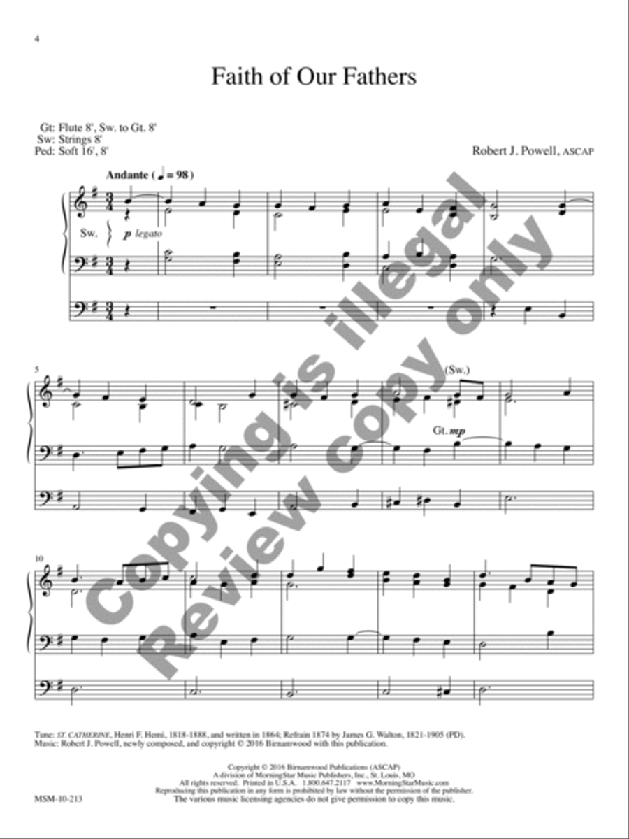 Prayerful Preludes, Set 8 Organ scores gallery preview page 9