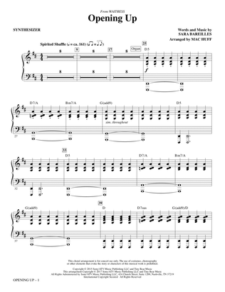 Opening Up (from Waitress The Musical) (arr. Mac Huff) - Synthesizer