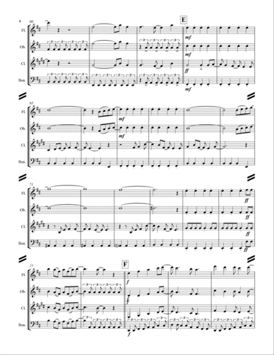 All I Want For Christmas Is You Woodwind Quartet scores gallery preview page 5