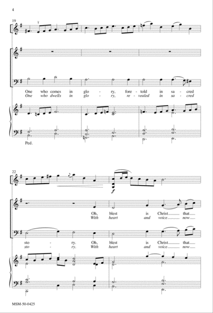 Prepare the Way, O Zion Rejoice, Rejoice, O Christian 4-Part scores gallery preview page 3