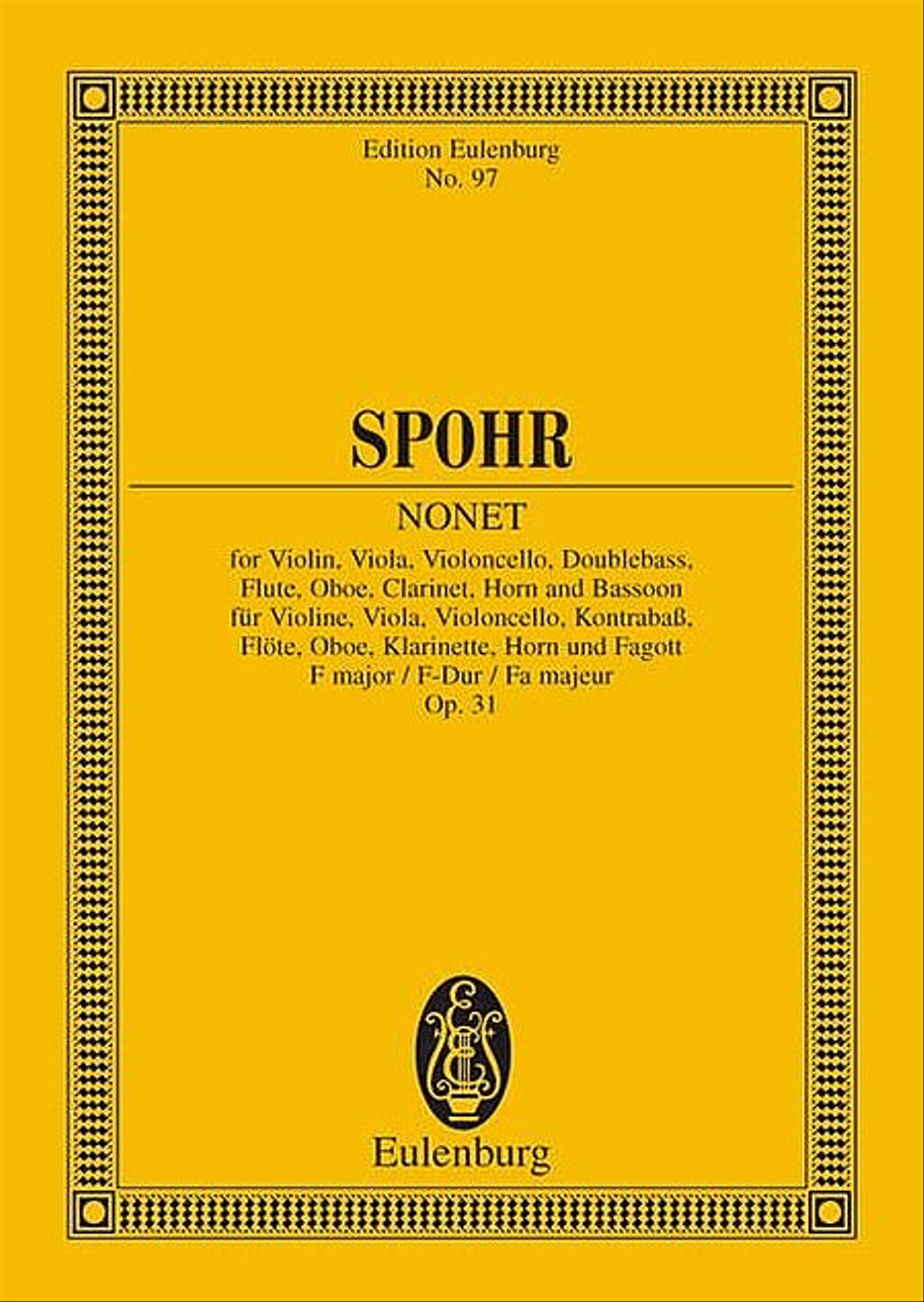 Nonet, Op. 31 Clarinet scores gallery preview page 1