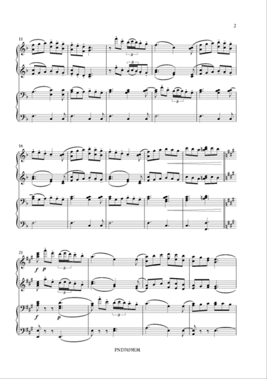 In den Kindertuin - Bloemkransendans for Piano Four Hands 1 Piano, 4-Hands scores gallery preview page 3