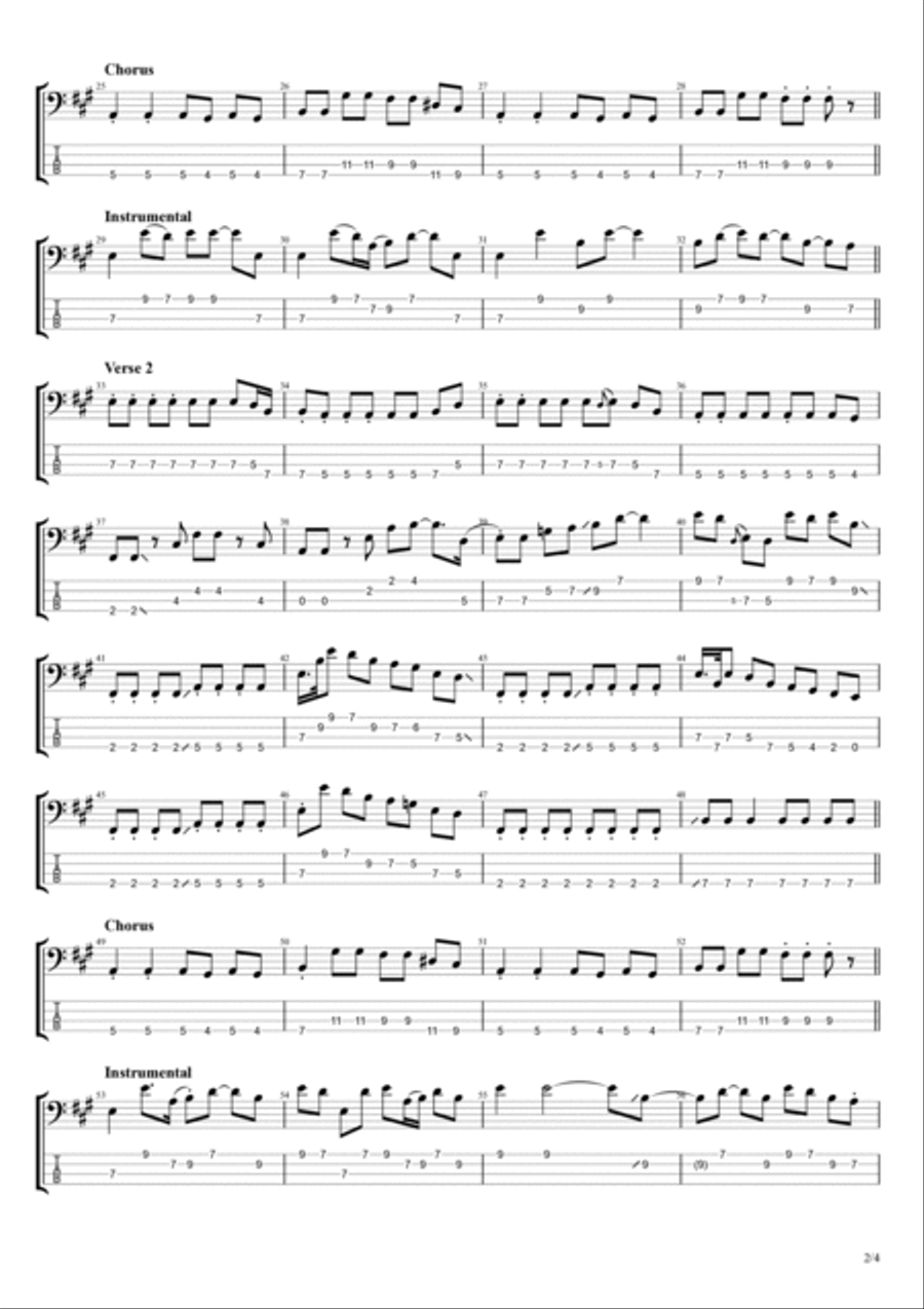 Rip Her To Shreds Guitar Tablature scores gallery preview page 2