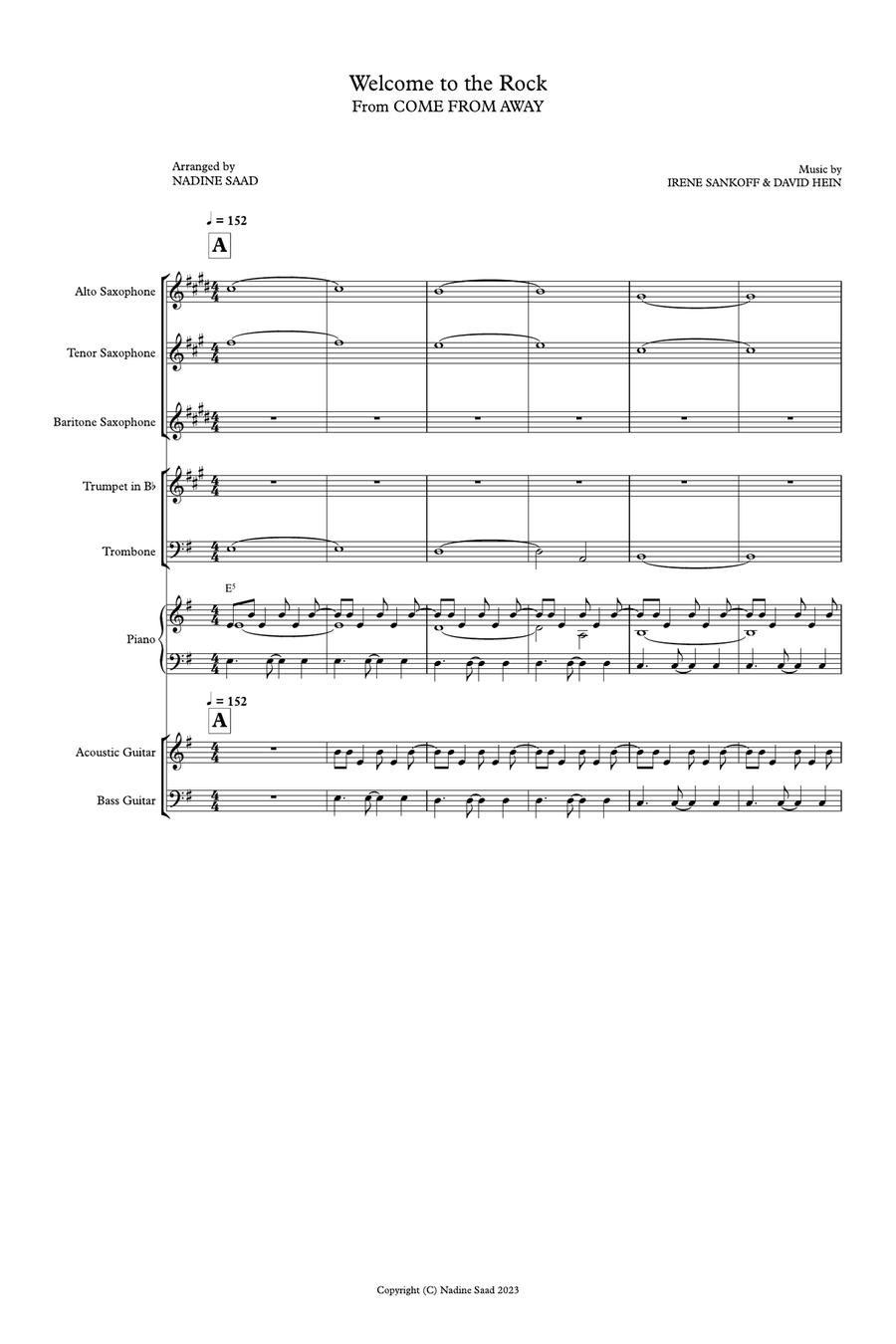 Welcome To The Rock Concert Band scores gallery preview page 1