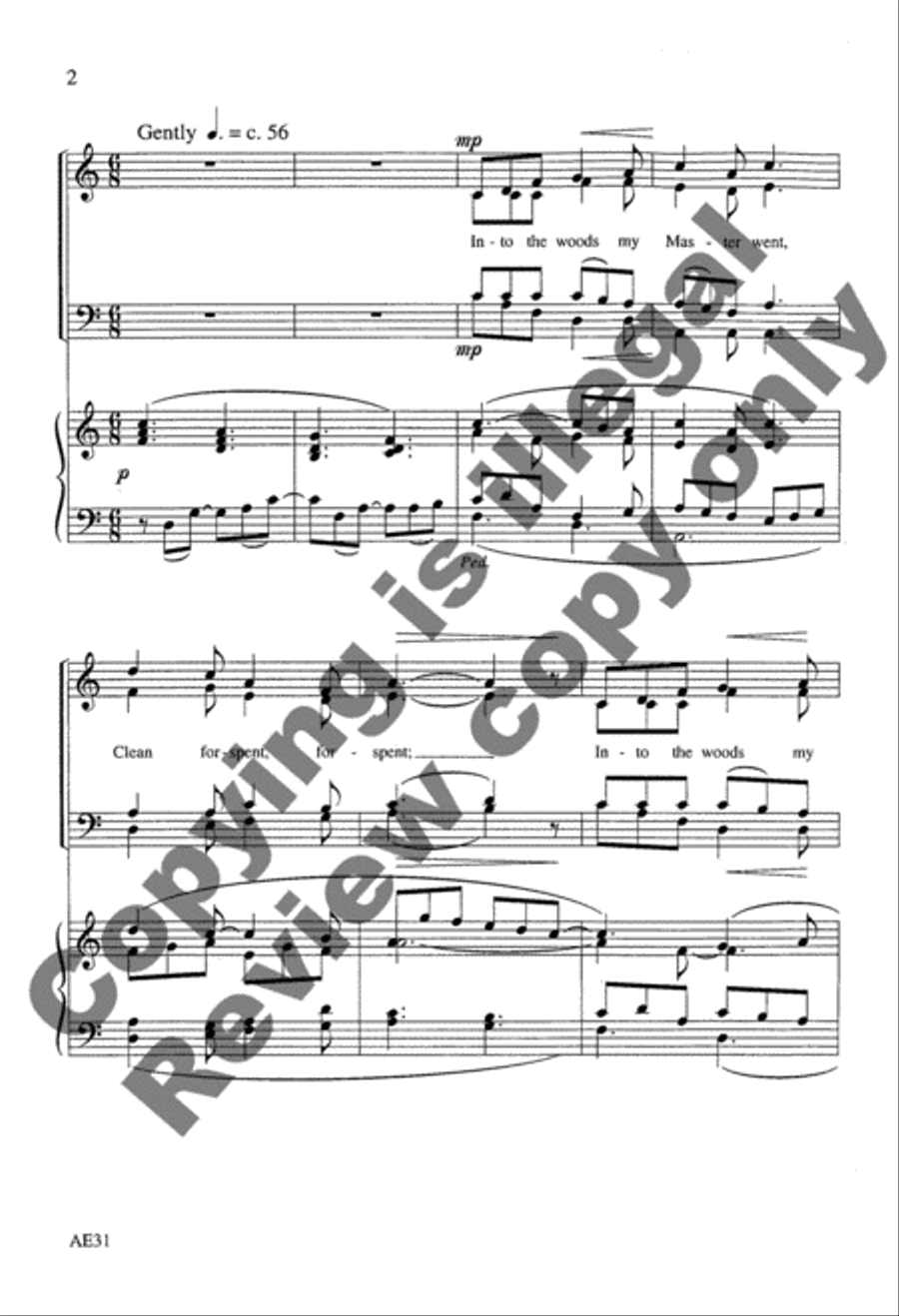 Into the Woods My Master Went 4-Part scores gallery preview page 3