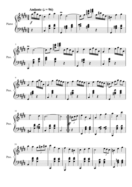 Opus 80, Three Waltzes for Piano Solo image number null