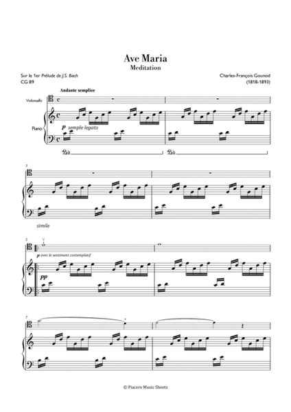 Gounod - Ave Maria Meditation in C Major - Intermediate image number null