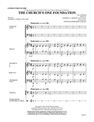 Book cover for The Church's One Foundation (arr. David Giardiniere) - Full Score