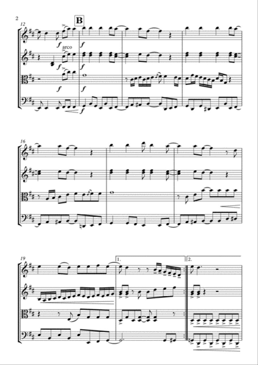 Ain't No Mountain High Enough String Quartet scores gallery preview page 3