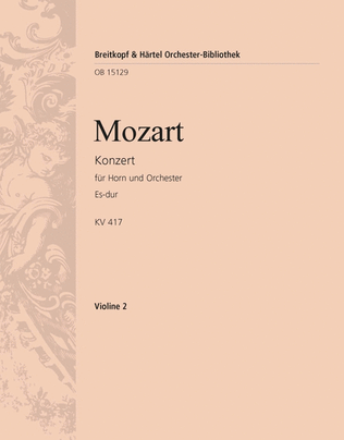 Book cover for Horn Concerto [No. 2] in E flat major K. 417