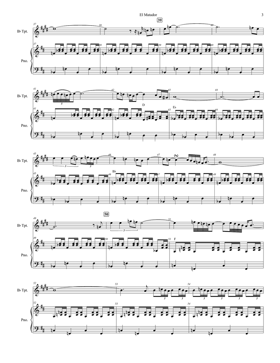 El Matador El Matador Trumpet Solo scores gallery preview page 3