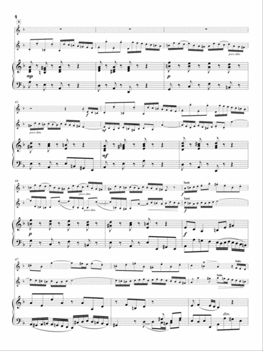 Johann Sebastian Bach: Concerto for Two Violins and Piano, in D minor Violin scores gallery preview page 5