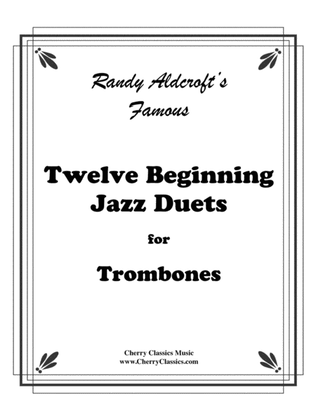 Book cover for Twelve Beginning Jazz Duets for Trombones